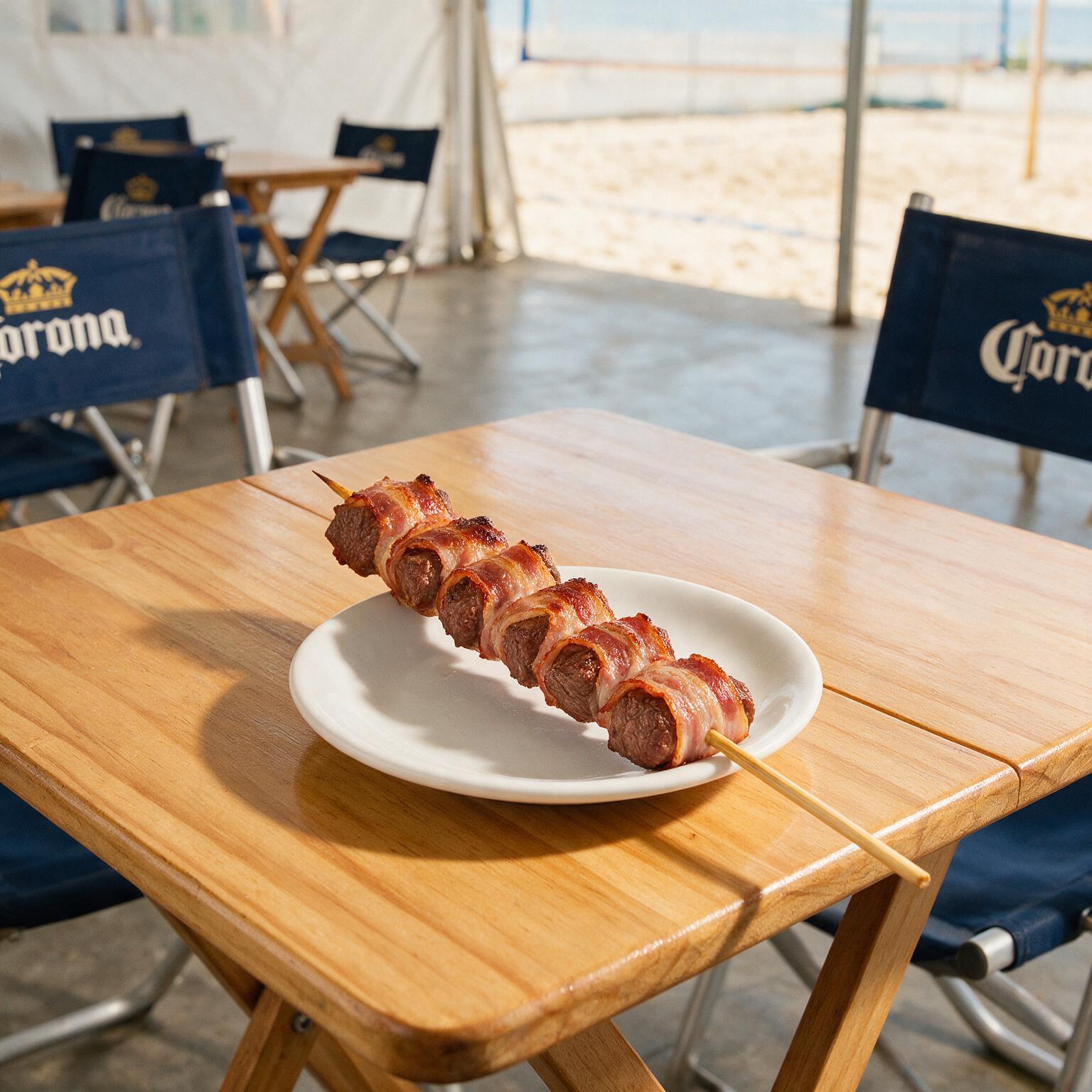 Espetinho Frango com Bacon